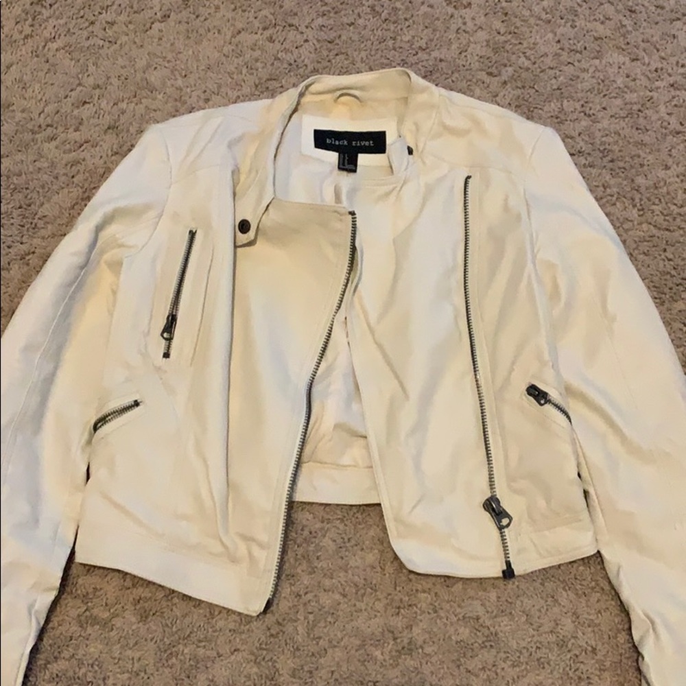 White leather jacket